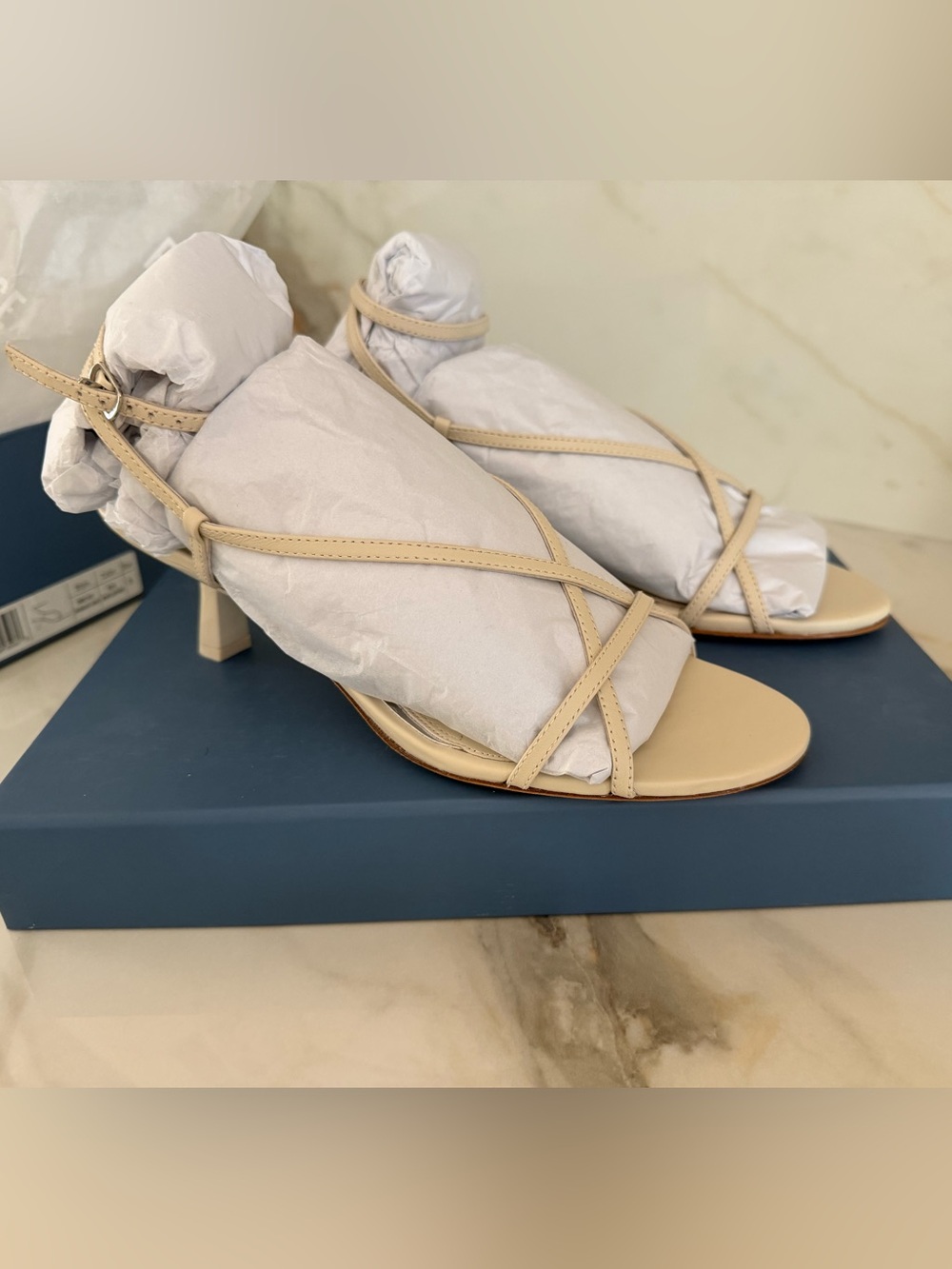 New in Box | Paige Emeline Sandal | Bone Leather - Picture 4 of 4